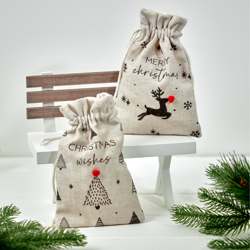 Fabric Christmas Gift  Favor Bags  Oriental Trading Company