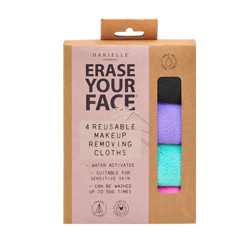 erase your face 4 pack makeup removing cloths